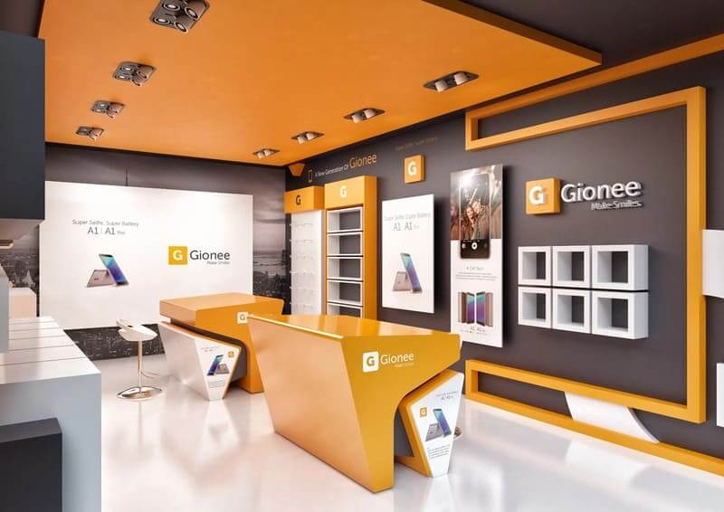 Showroom điện thoại có thiết kế gọn gàng, đẹp mắt