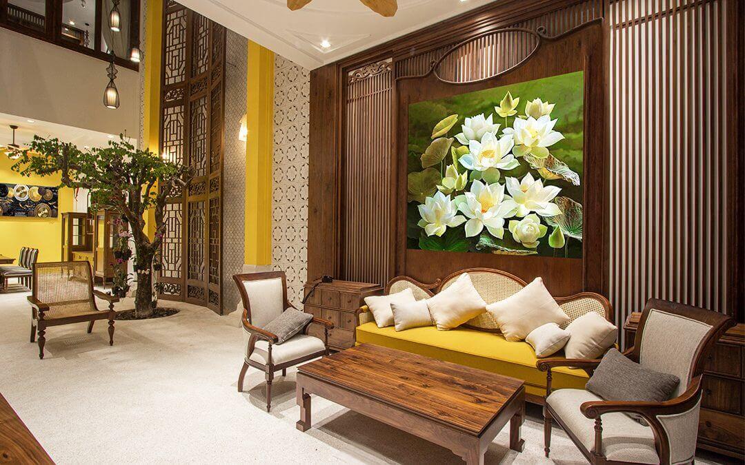 Tranh vẽ làm bừng sáng căn phòng