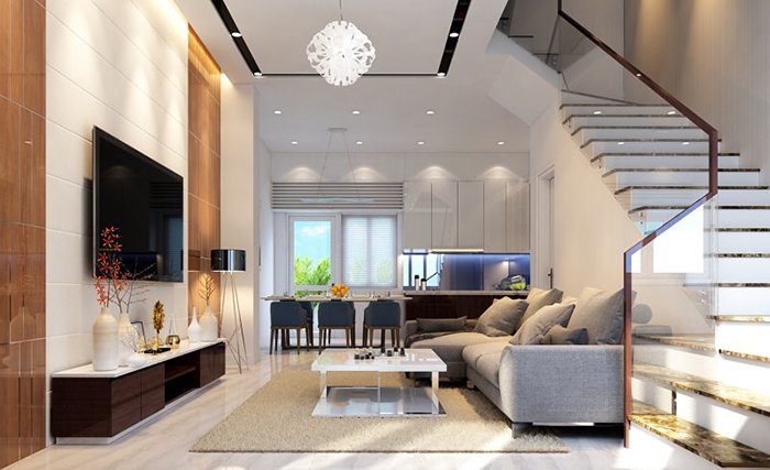 Mẫu thiết kế nội thất nhà phố hiện đại
