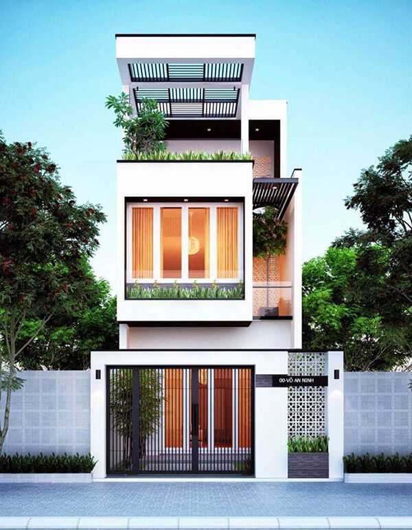 Thiết kế nội thất nhà 2 tầng dạng ống