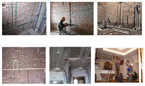 Thực hiện cách đi điện nước trong nhà