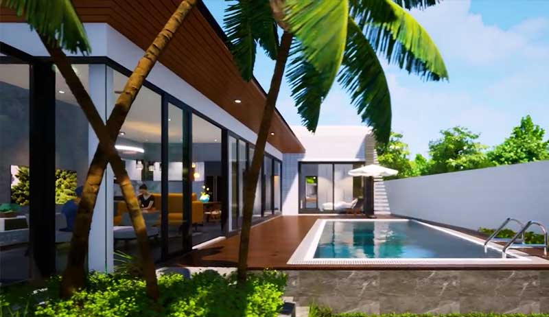 Thiết kế nội thất hiện đại bên trong dự án Minh Khôi Home 3