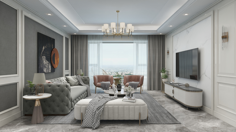 Mẫu thiết kế nội thất chung cư phong cách cổ điển