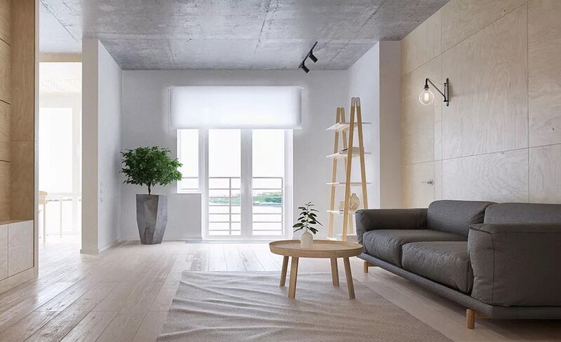 Mẫu thiết kế nội thất chung cư phong cách tối giản