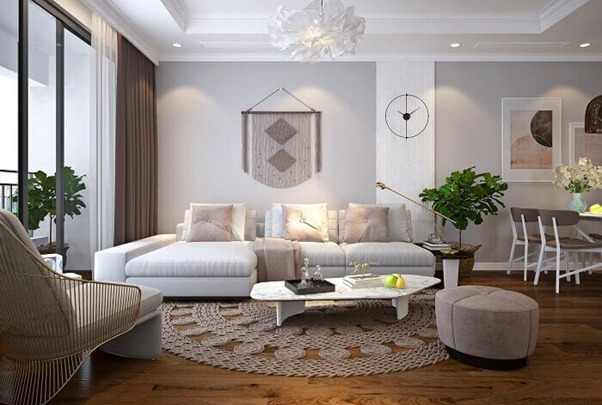 Mẫu thiết kế phòng khách mang đậm phong cách Châu Âu tạo không gian ấm áp