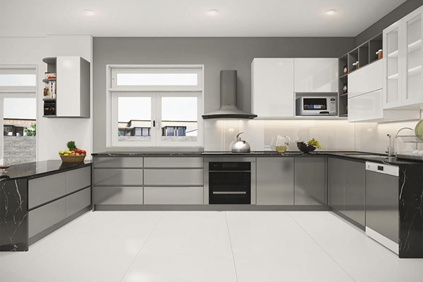 Vẻ đẹp hiện đại và thoáng mát của bếp chữ U mang lại