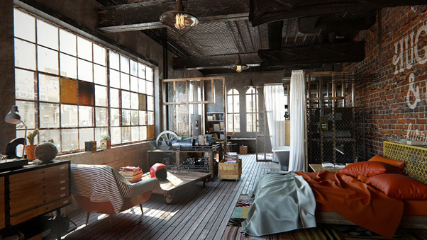 Thiết kế căn hộ 40m2 theo phong cách Industrial Chic