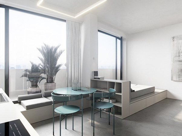 Căn hộ 40m2 thiết kế theo phong cách Contemporary