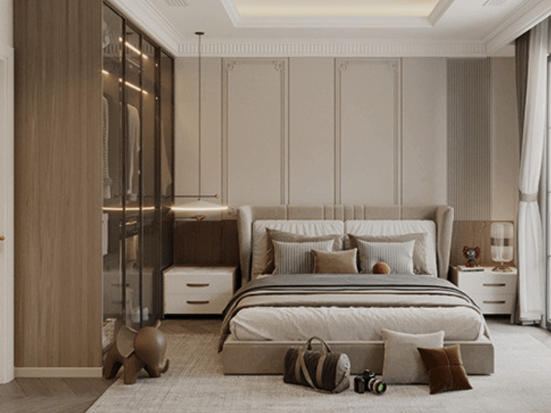 Mẫu thiết kế phòng ngủ chung cư đơn giản, đẹp
