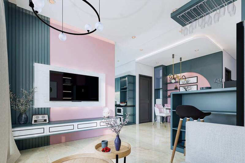 Phòng khách Căn hộ chung cư Mỹ Phúc