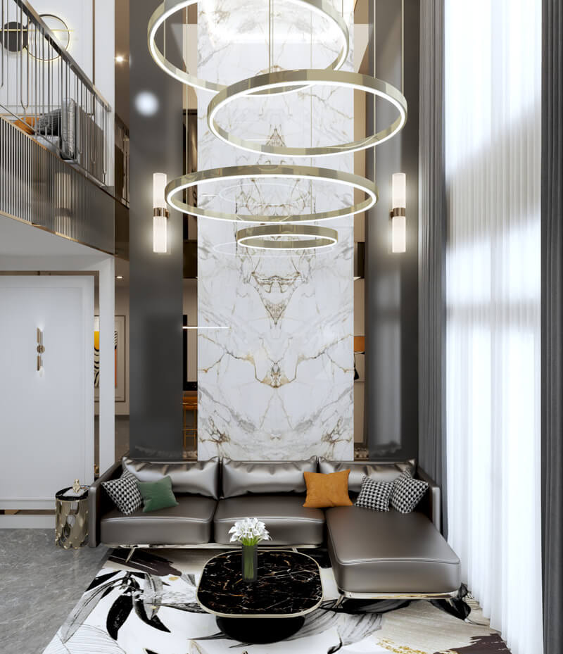 Phòng khách Căn hộ Duplex 2 tầng