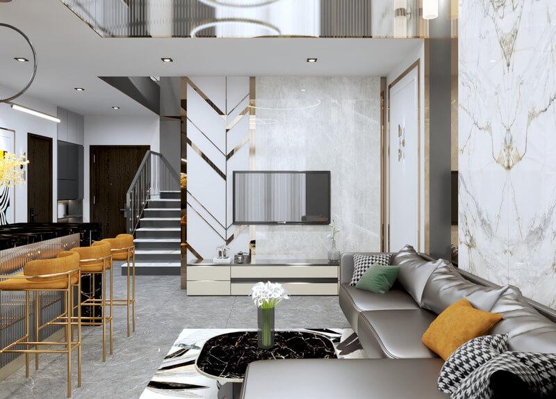 Phòng khách Căn hộ Duplex 2 tầng