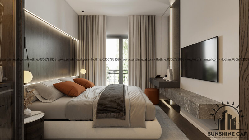 Phòng ngủ Căn hộ Mizuki Park 71m2