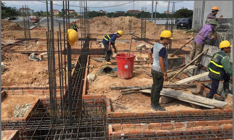 Triển khai phần móng đủ chắc chắn sẽ giúp biệt thự kiên cố