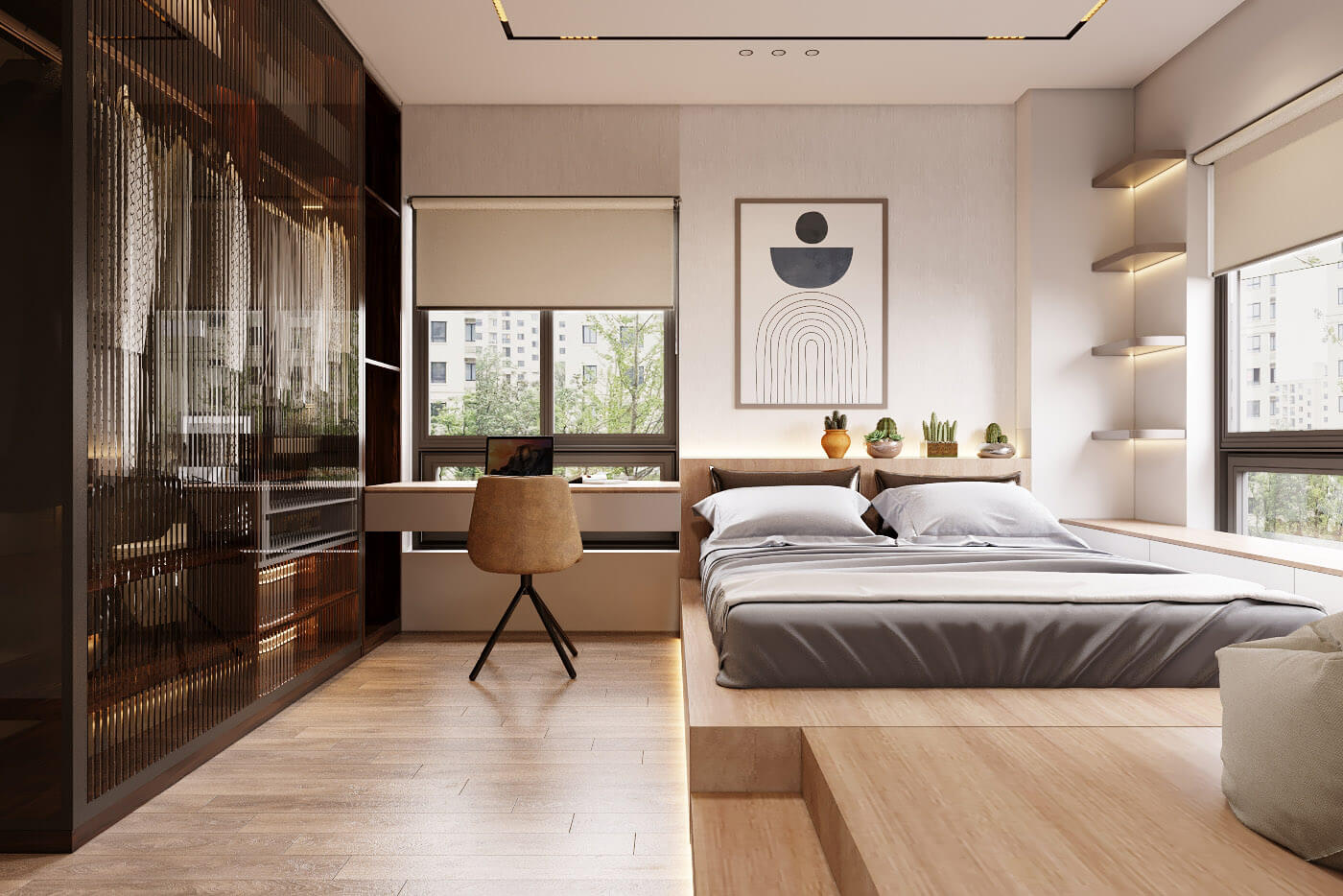 Thiết kế phòng ngủ đẳng cấp đầy sang trọng 