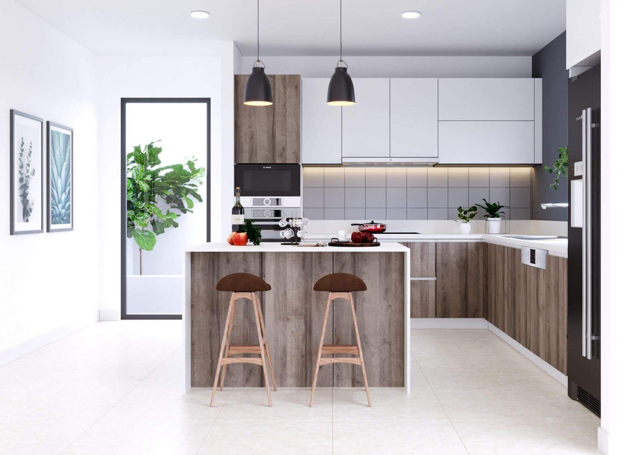 Phòng bếp hiện đại và đầy đủ tiện nghi