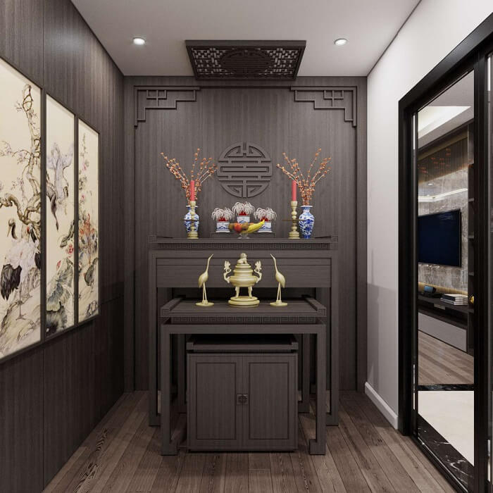 Khu vực thờ trí trang nghiêm