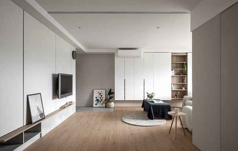 Vừa là tủ đựng đồ ẩn vừa là giường khi nằm tối ưu diện tích
