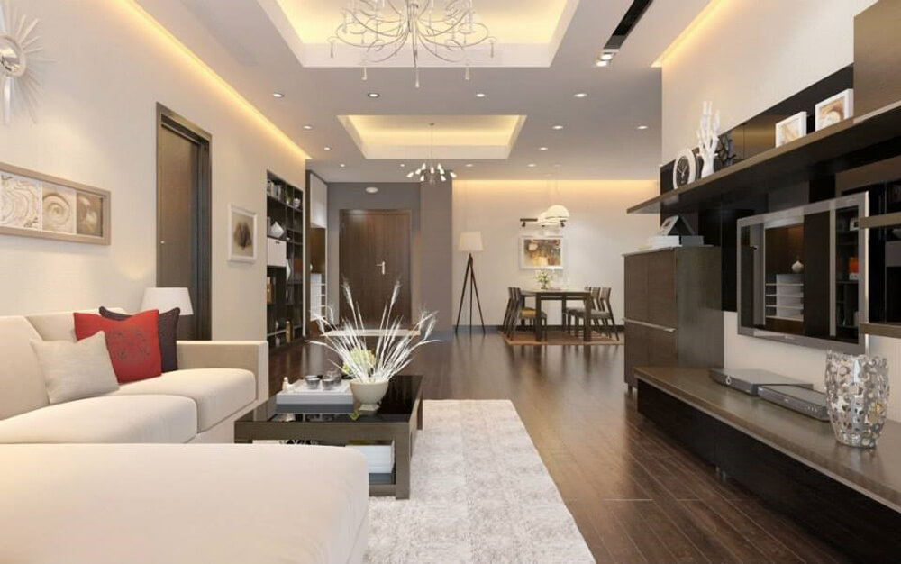 Sử dụng tone màu vàng tạo ra một không gian đẳng cấp nhưng rất hiện đại