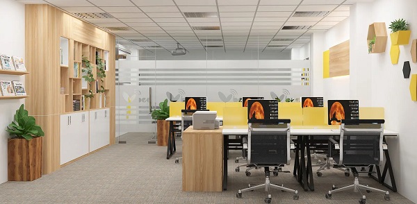 Mẫu thiết kế văn phòng 15m2 nội thất hiện đại, đẹp mắt