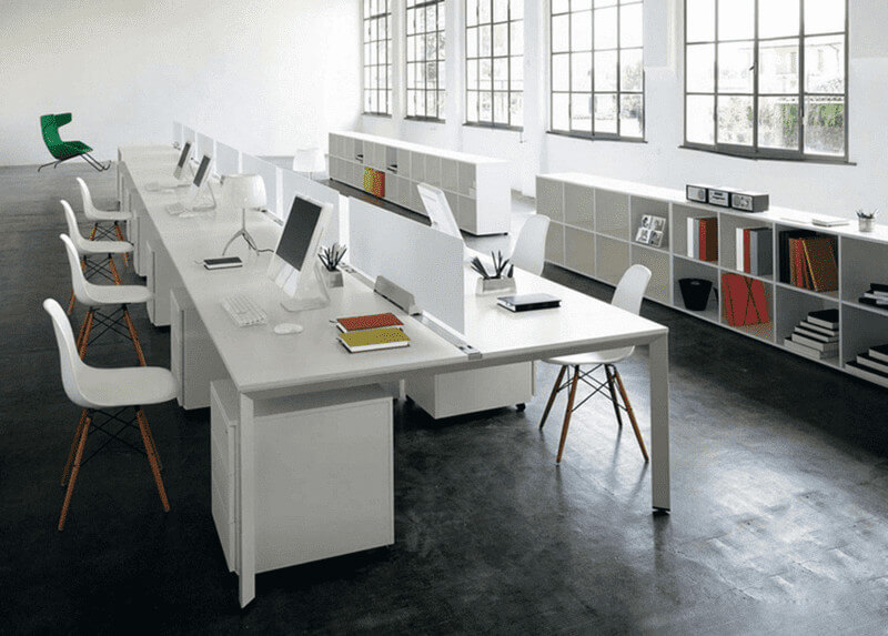 Thiết kế văn phòng bố trí các nội thất khoa học, hiện đại