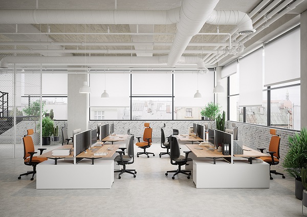 Sử dụng gam màu sáng cho mẫu thiết kế văn phòng 30m2