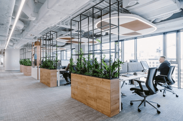 Phong cách hướng ra ngoài sử dụng trong thiết kế văn phòng 40m2