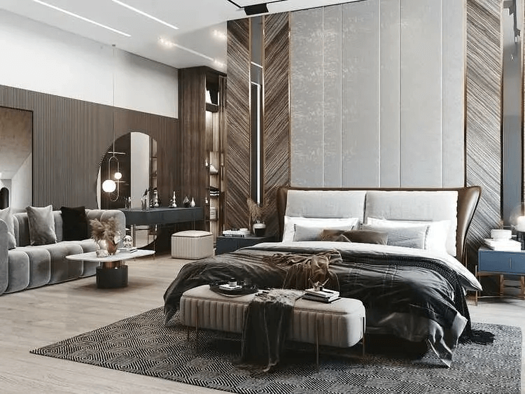 Thiết kế hiện đại, làm cho phòng ngủ trở nên thu hút