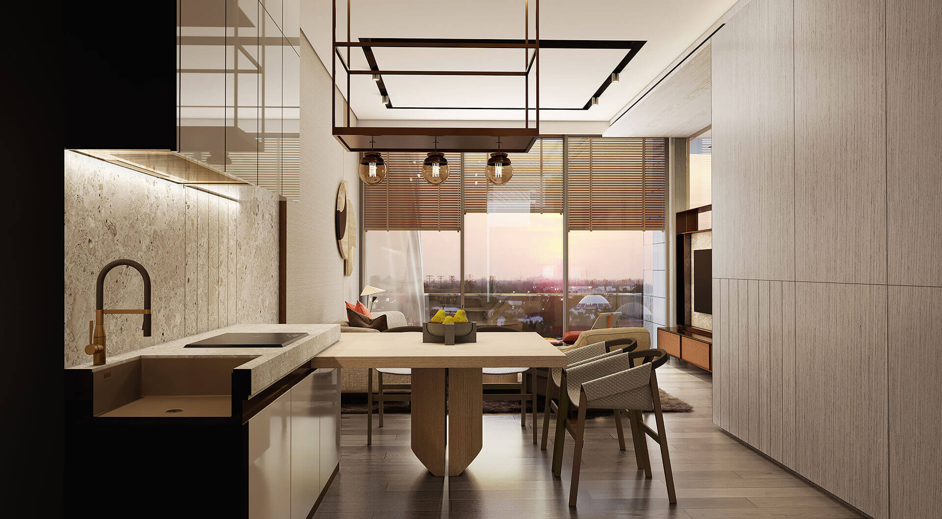 Thiết kế thi công nội thất Grand Marina Sài Gòn - Phòng bếp