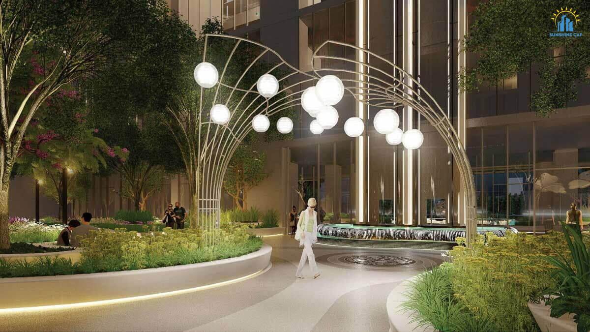 Không gian nội khu thoáng mái, rộng rãi