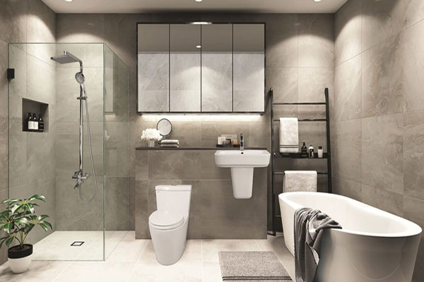Phòng tắm đầy đủ tiện nghi, hiện đại