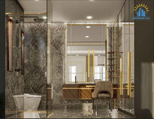 Nội thất phòng WC theo phong cách tân cổ điển