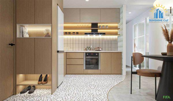 Thiết kế thi công nội thất Sakura Heights - FiFa căn hộ 2 phòng ngủ