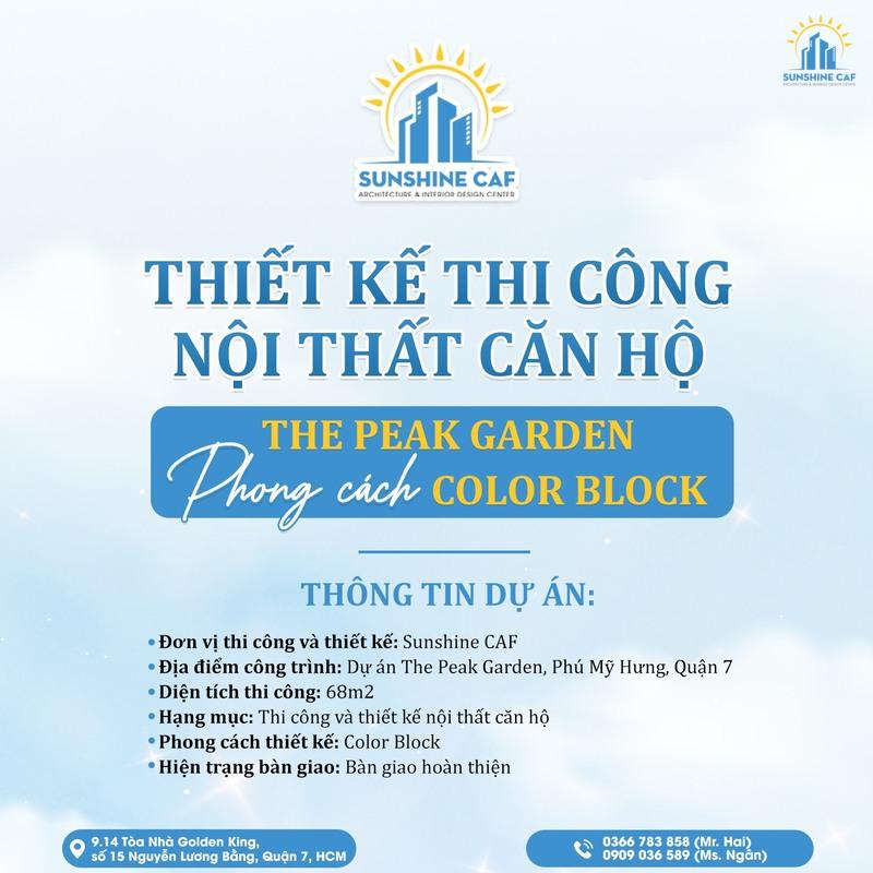 THIẾT KẾ THI CÔNG NỘI THẤT CĂN HỘ THE PEAK GARDEN PHONG CÁCH COLOR BLOCK
