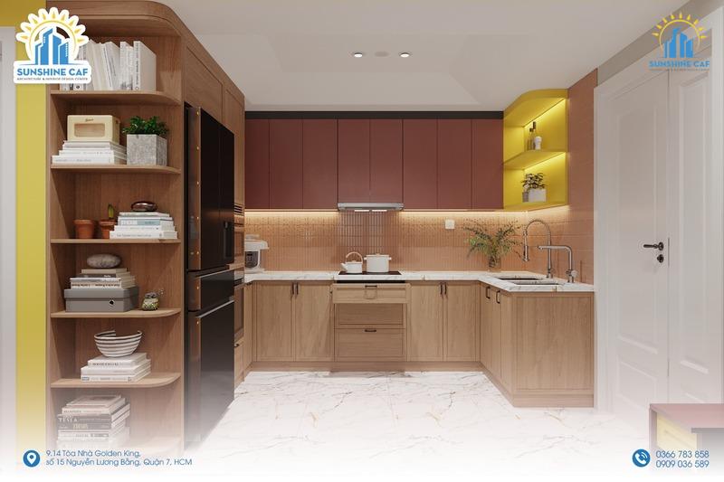 THIẾT KẾ THI CÔNG NỘI THẤT CĂN HỘ THE PEAK GARDEN PHONG CÁCH COLOR BLOCK