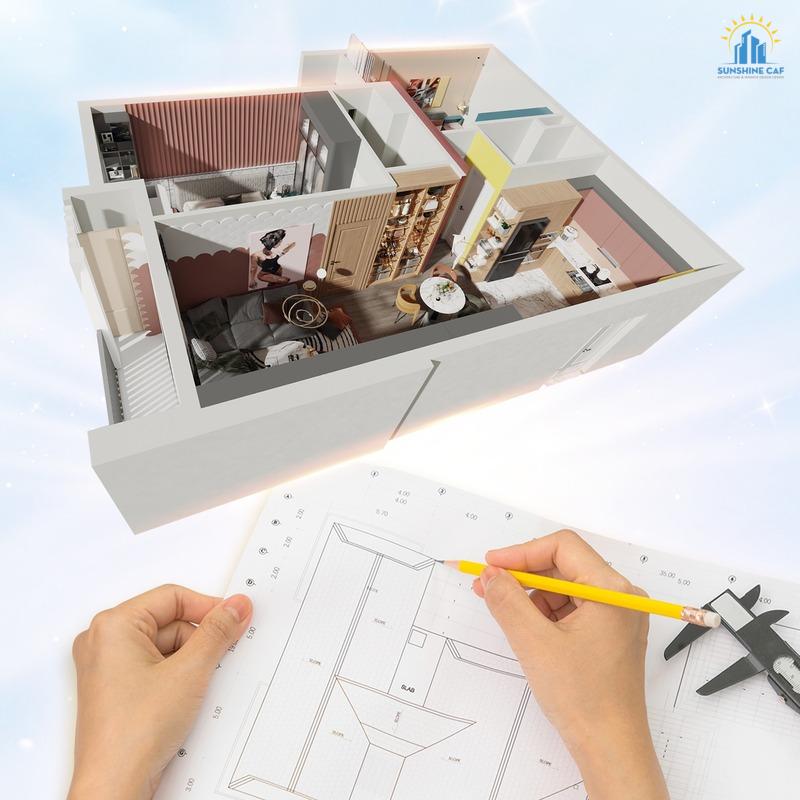 THIẾT KẾ THI CÔNG NỘI THẤT CĂN HỘ THE PEAK GARDEN PHONG CÁCH COLOR BLOCK