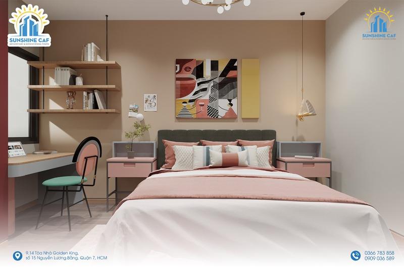 THIẾT KẾ THI CÔNG NỘI THẤT CĂN HỘ THE PEAK GARDEN PHONG CÁCH COLOR BLOCK