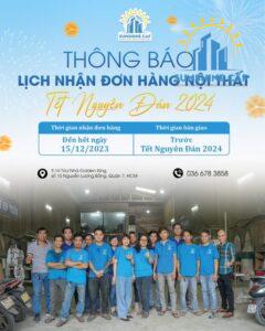 THÔNG BÁO LỊCH NHẬN ĐƠN HÀNG NỘI THẤT TẾT NGUYÊN ĐÁN 2024