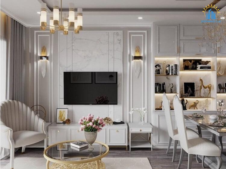 Sunshine CAF thiết kế nội thất nhà phố theo phong cách tân cổ điển