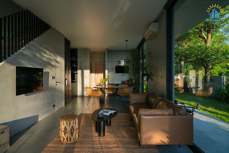 Không gian nhà phố rộng, nội thất tối giản, đầy đủ công năng