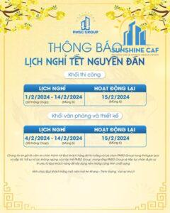 PMSG GROUP THÔNG BÁO LỊCH NGHỈ TẾT NGUYÊN ĐÁN 2024