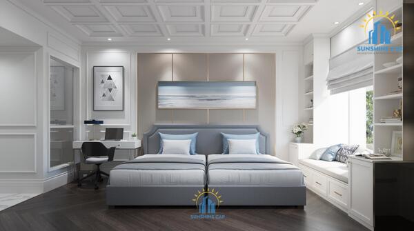 THIẾT KẾ TÂN CỔ ĐIỂN SANG TRỌNG - CĂN HỘ DRAGON HILLS 72m2 - 2 PHÒNG NGỦ