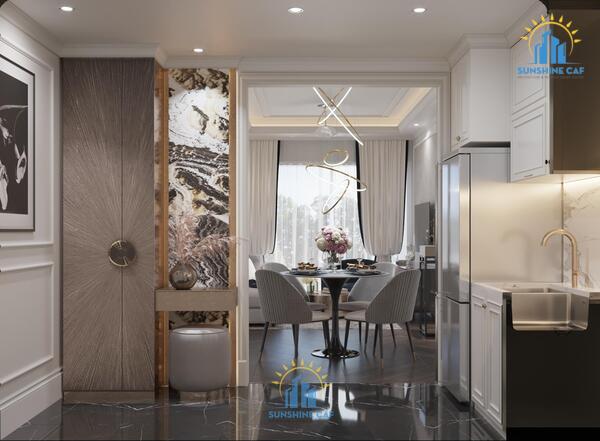 THIẾT KẾ TÂN CỔ ĐIỂN SANG TRỌNG - CĂN HỘ DRAGON HILLS 72m2 - 2 PHÒNG NGỦ