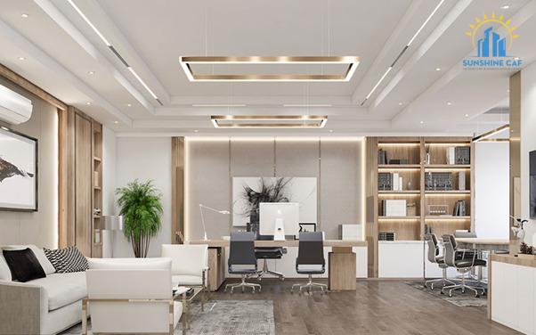Thiết kế nội thất không gian mở cho văn phòng 50m2