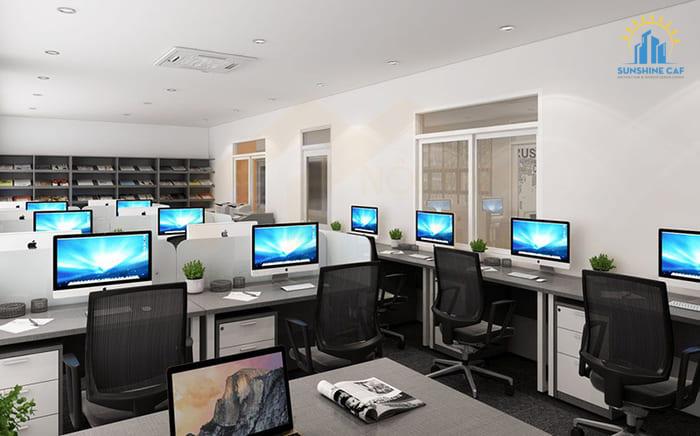 Mẫu thiết kế văn phòng 60m2 đẹp, hiện đại