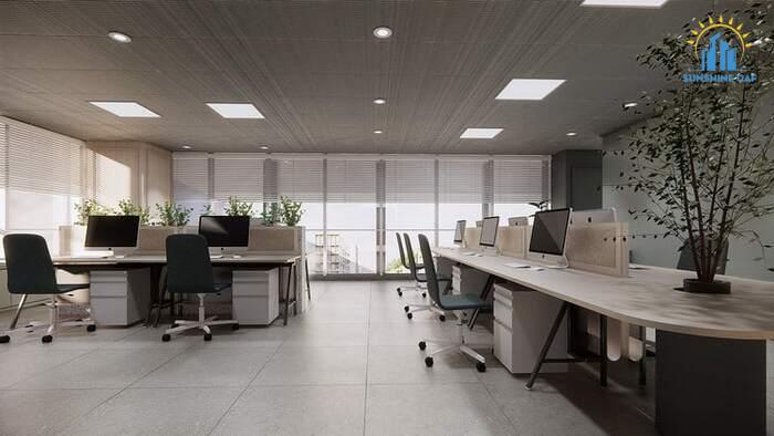 Mẫu thiết kế văn phòng 60m2 đẹp, hiện đại