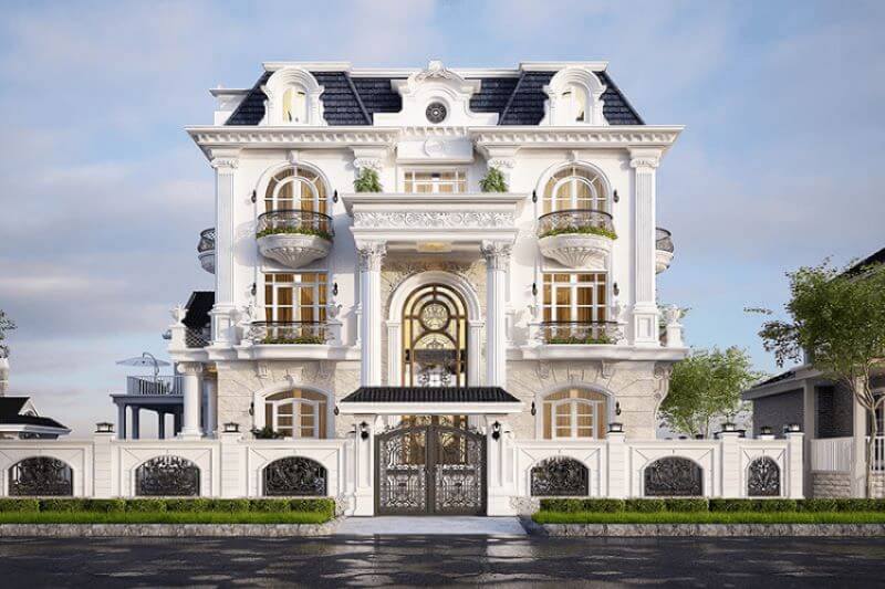 Mẫu biệt thự tân cổ điển 3 lầu