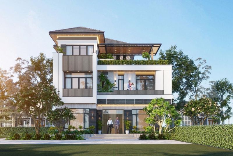 Mẫu biệt thự đơn lập ấn tượng nhất 2024