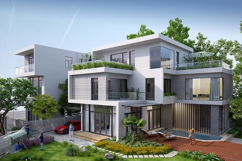 Mẫu biệt thự đơn lập ấn tượng nhất 2024