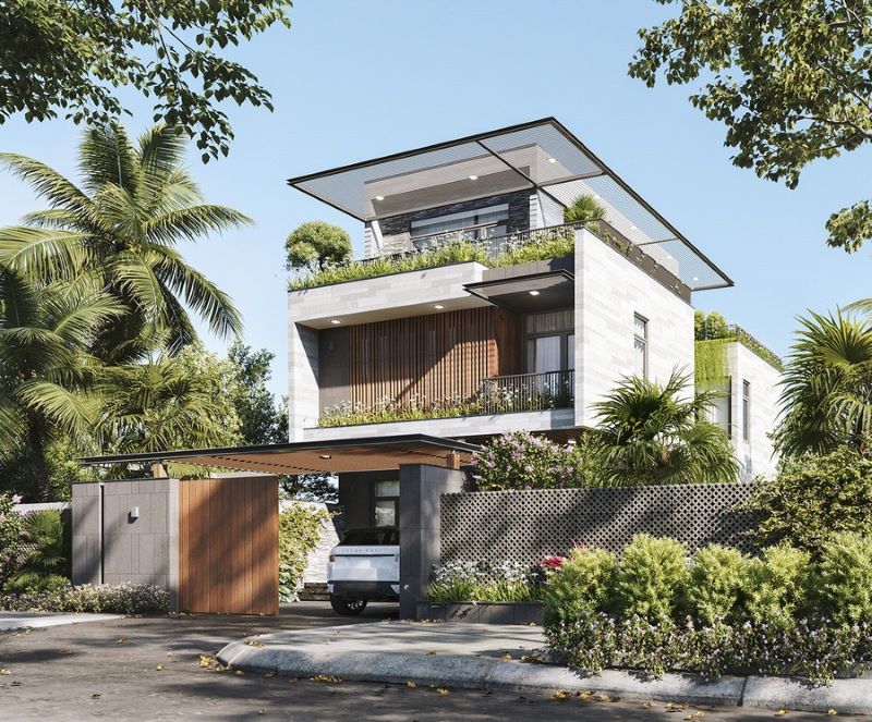 Mẫu biệt thự đơn lập ấn tượng nhất 2024